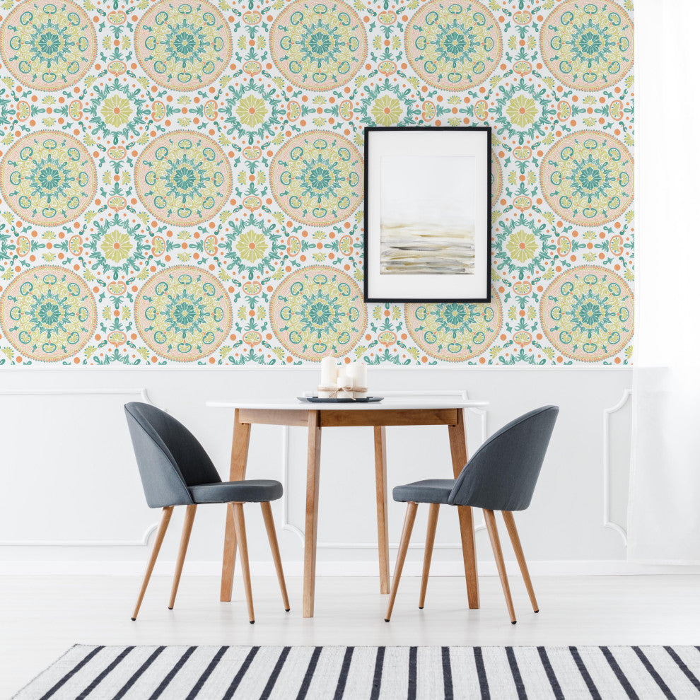 Sundial Wallcovering, Lime, Roll, Peel and Stick