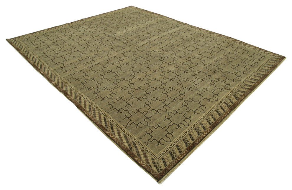Rug N Carpet - Handwoven Oriental 8' 0" x 10' 1" Unique Oushak Area Rug