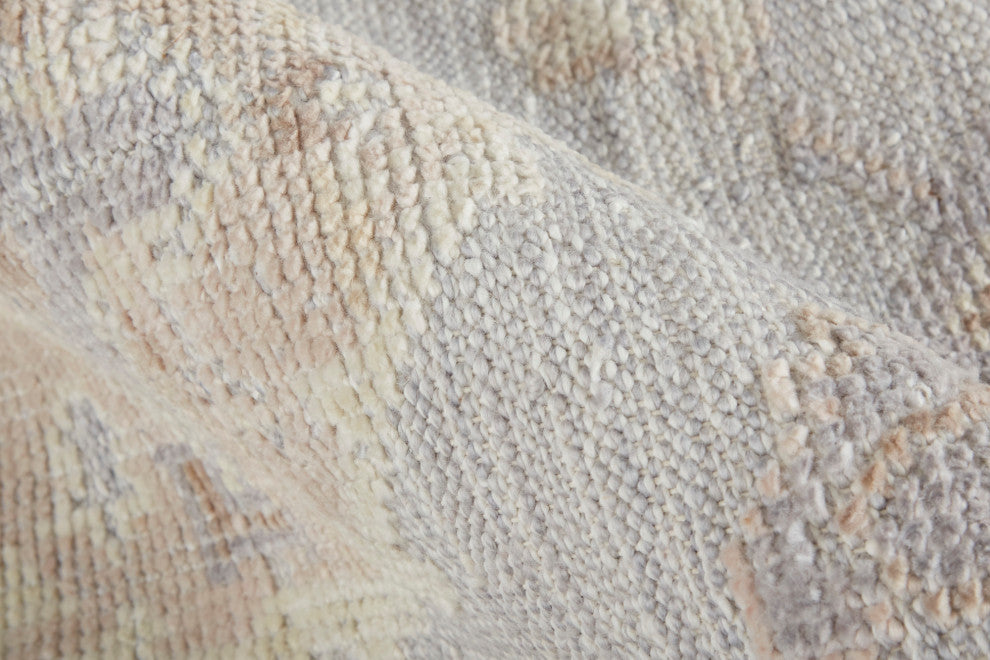 Weave & Wander Tierney Eco Friendly PET Oushak Rug, Vapor Gray/Bone/Tan, 3'-6" X