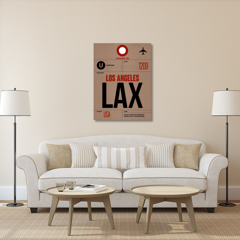 "LAX Los Angeles Luggage Tag 1" Fine Art Print