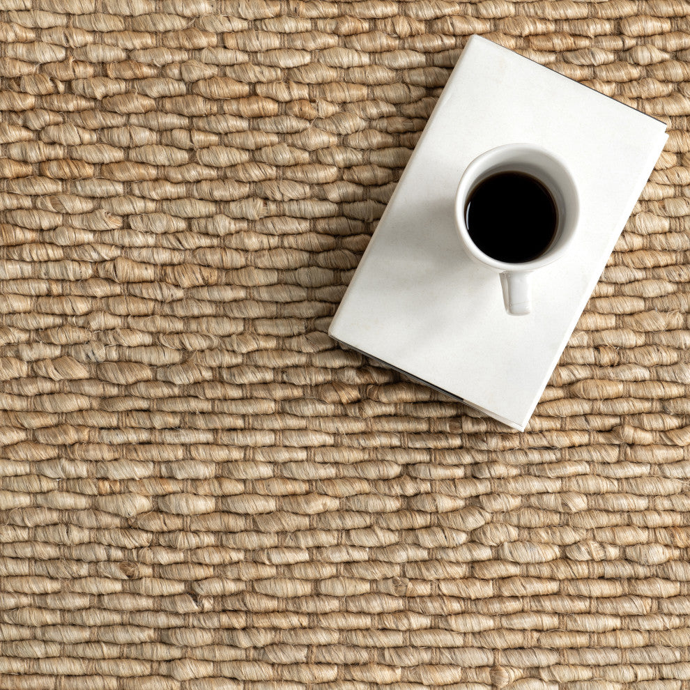 Nuloom Hand Woven Hailey Jute Area Rug, Natural 3'x5'