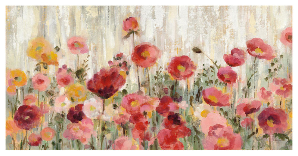 "Sprinkled Flowers Crop" Digital Paper Print by Silvia Vassileva, 38"x20"