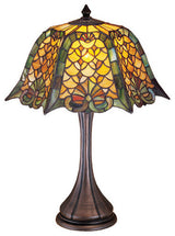 Meyda lighting  19876 21"H Duffner & Kimberly Shell & Diamond Table Lamp