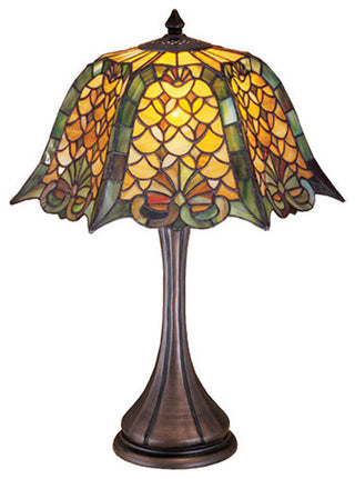 Meyda lighting  19876 21"H Duffner & Kimberly Shell & Diamond Table Lamp