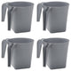 YBM Home Square Plastic Wash Cup, long-lasting, Grey, 4