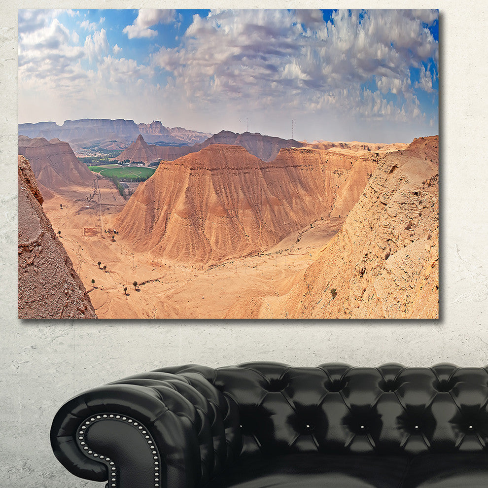 Clay Rocks around Riyadh City, Landscape Canvas Art Print, 60x40
