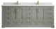 Boston 84 Double Sink Bath Vanity in Evergreen 2" Empira Quartz