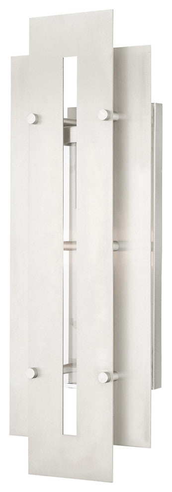 Livex Lighting Utrecht 1 Light Brushed Nickel Large Outdoor Wall Lantern