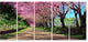 "Cherry Blossom Pathway in Chiang Mai" Landscape Wall Art, 5 Panels, 60"x28"