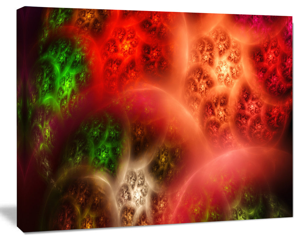 Red Magic Stormy Sky, Oversized Abstract Canvas Art Print, 60x40