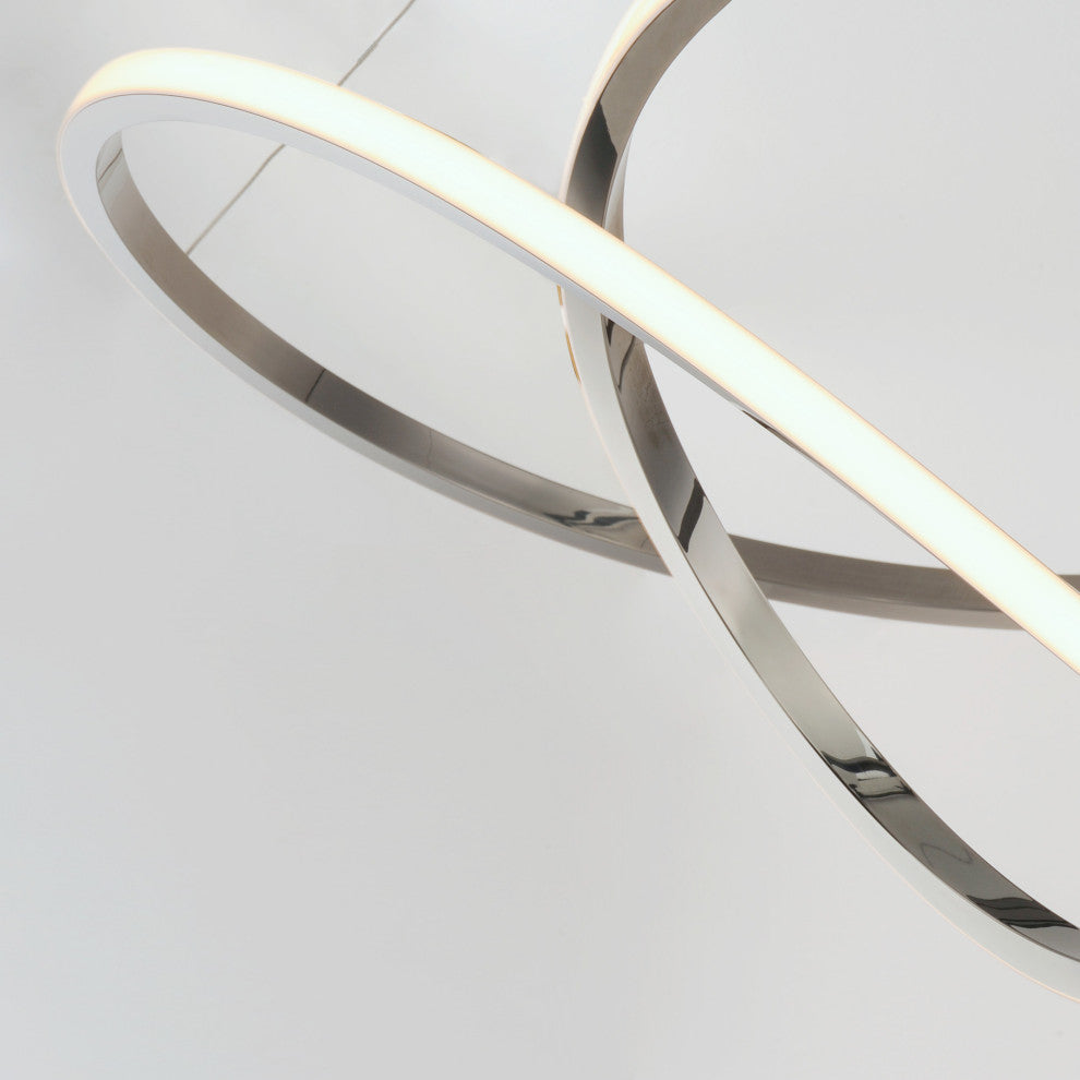 ET2 E20456 Perpetual 46"W LED Abstract Chandelier - Black Chrome