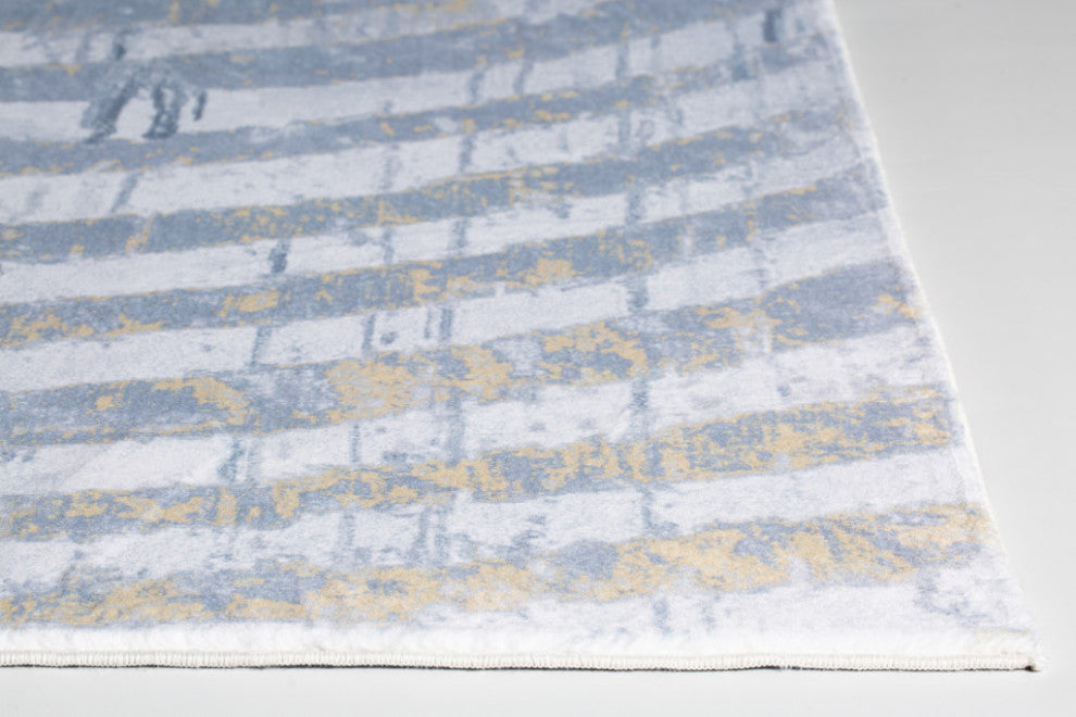 6"x9" Gray Distressed Steps Abstract Area Rug