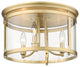 15" Flush Mount With Clear Glass