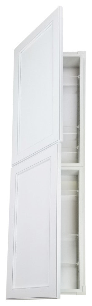 Lakebrooke Recessed Medicine Cabinet 47Hx15.5Wx3.5D, White Enamel