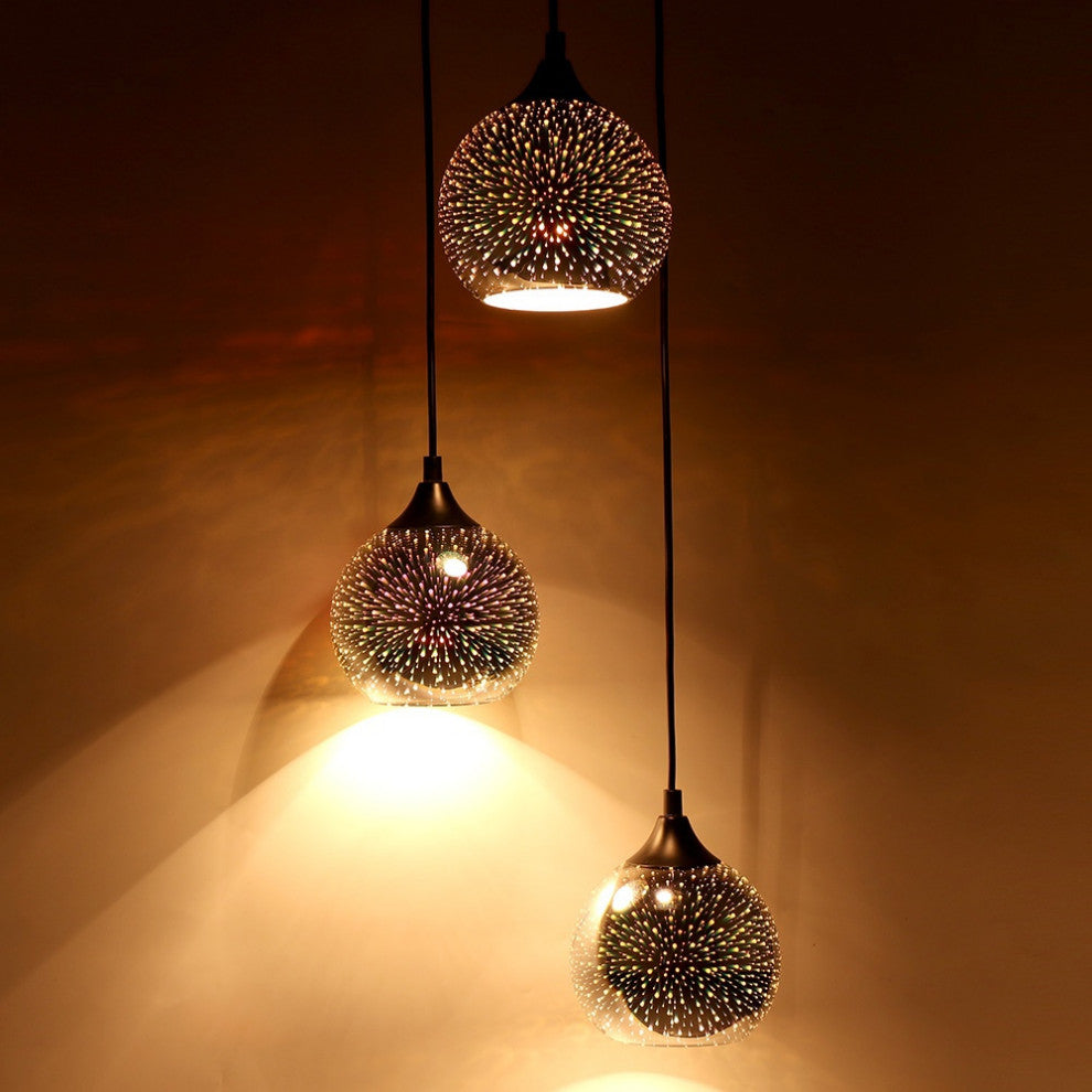 MIRODEMIÂ® Gourdon 3D Colorful Starry Sky Pendant Lamp, A3t