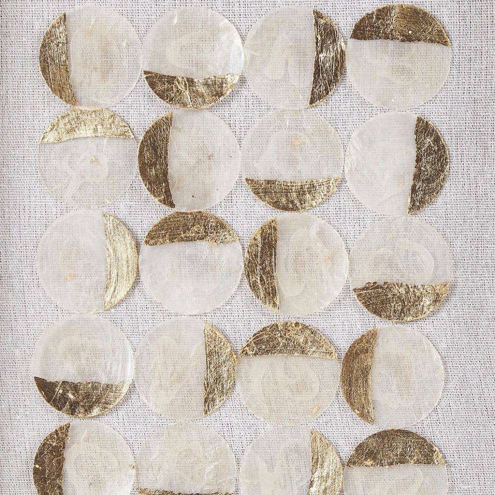 Madison Park Aurelian Emblem Capiz Shells Hand-Painted Detail 2-Piece Wall Decor