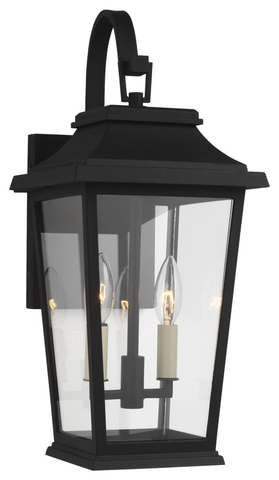 Generation Lighting Warren 2-Light Outdoor Lantern, Textured Black