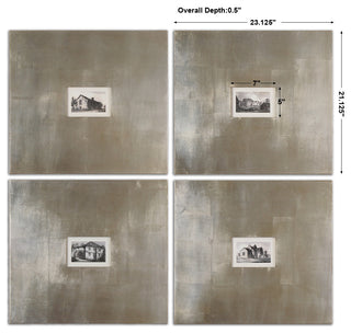 Uttermost Historical Buildings 4-Piece Framed Art Set, 23.13"x21.13"