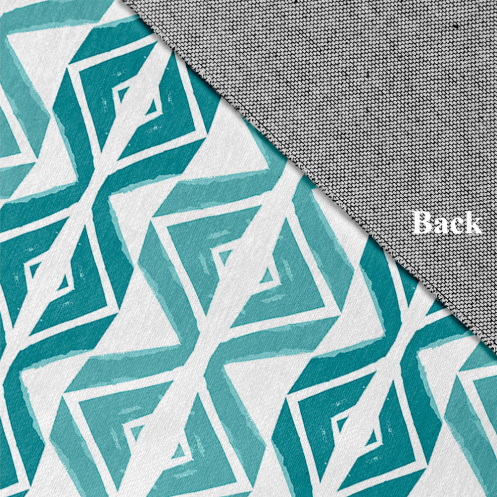 Diamond Graffiti Rug, Teal, 2'x3'