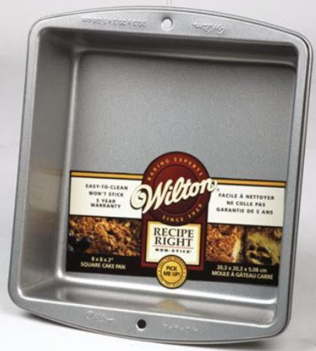 Wilton 2105-956 Recipe Right Square Cake Pan, 8" x 8"