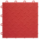 12"x12" Interlocking Garage Flooring Tiles, Diamond Top, Sample, Red
