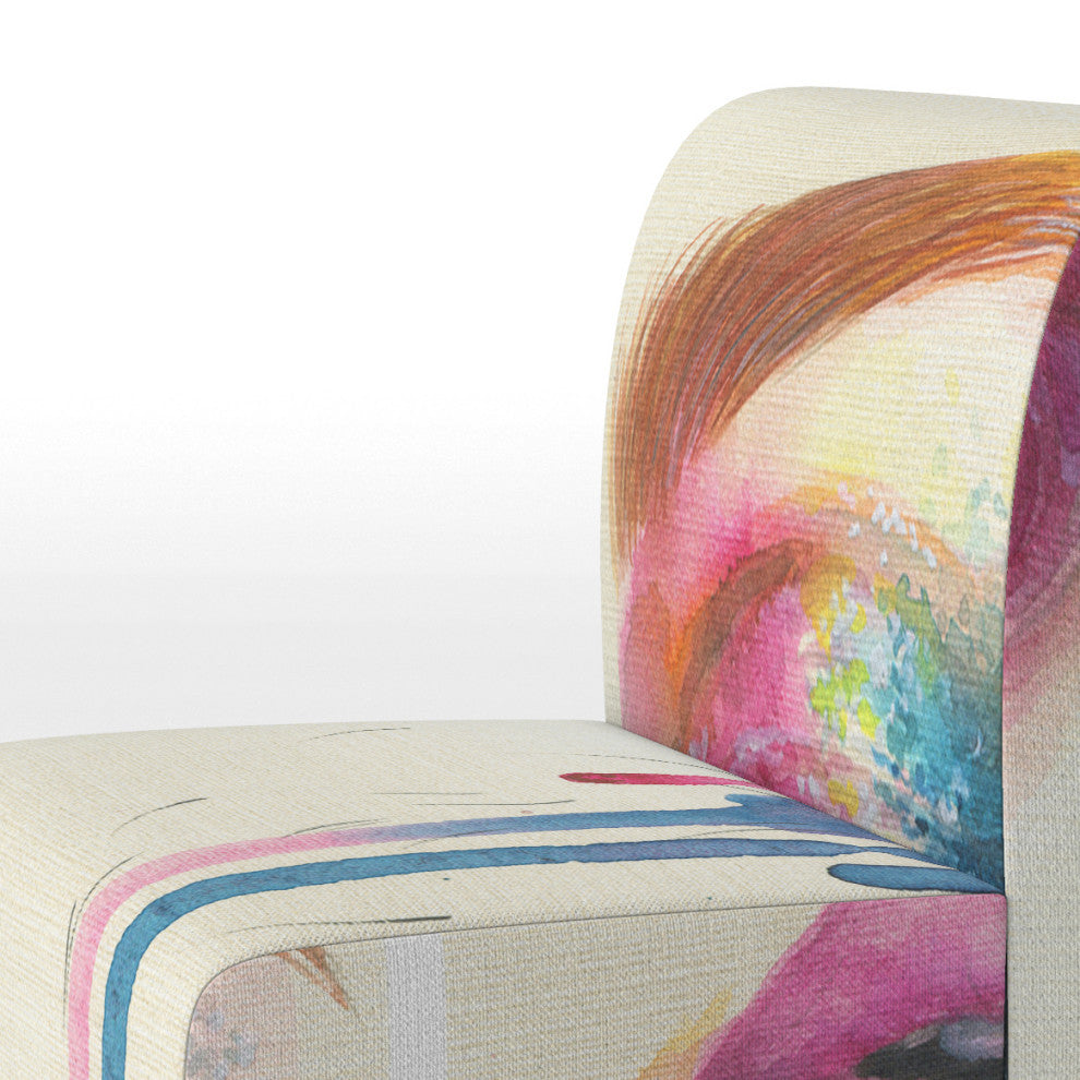 Eyes & Lips With Vivid Make Up Chair, Slipper Chair