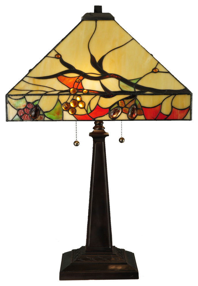 25" H Woodland Berries Table Lamp