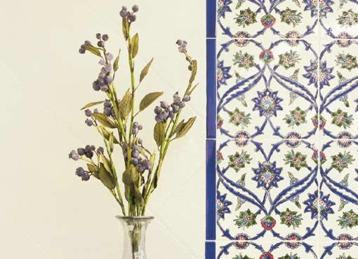 7.87"x7.87" Izmir Bleu Mediterranean Tile, Set Of 10