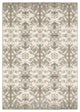 6' X 9' Ivory Gray Abstract Ikat Indoor Area Rug