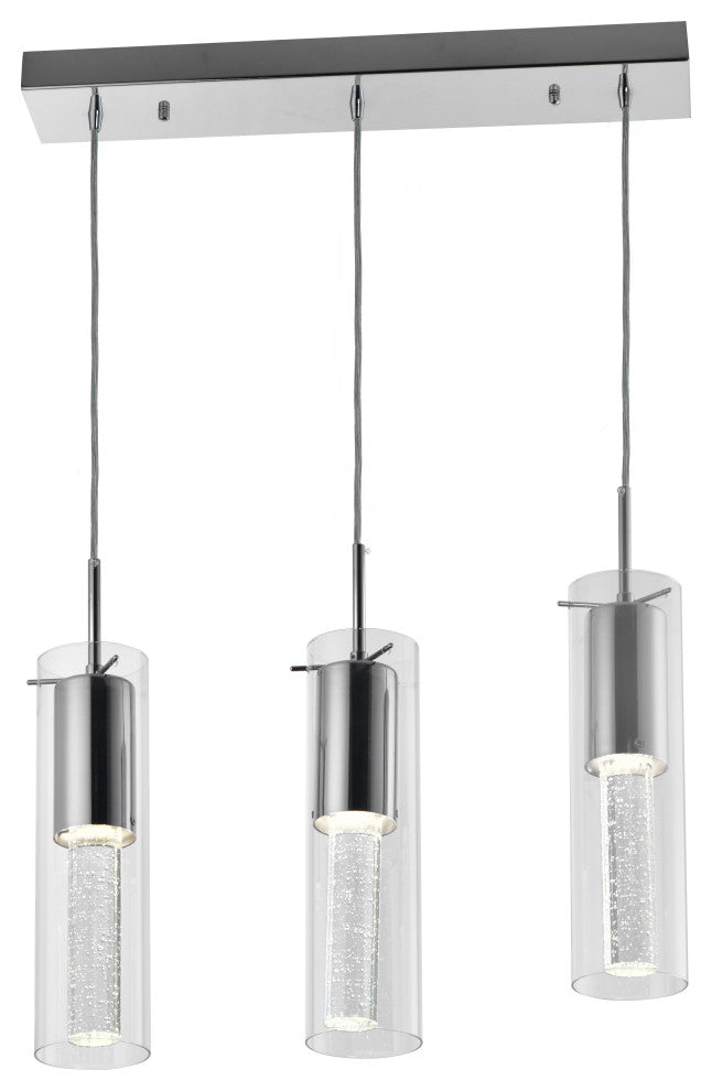 Lazzur Essonne 3 Light 24" Polished Chrome Pendant