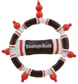 4" Tootsie Roll Original Chewy Chocolate Candy Christmas Wreath Ornament