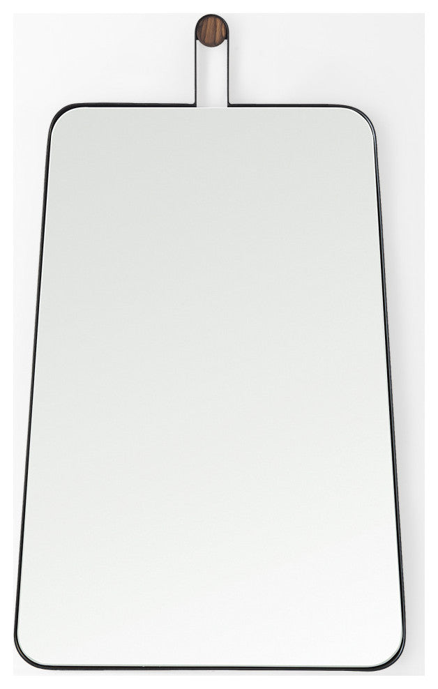 Collie Black Metal Frame With Hanger Trapezoid Mirror