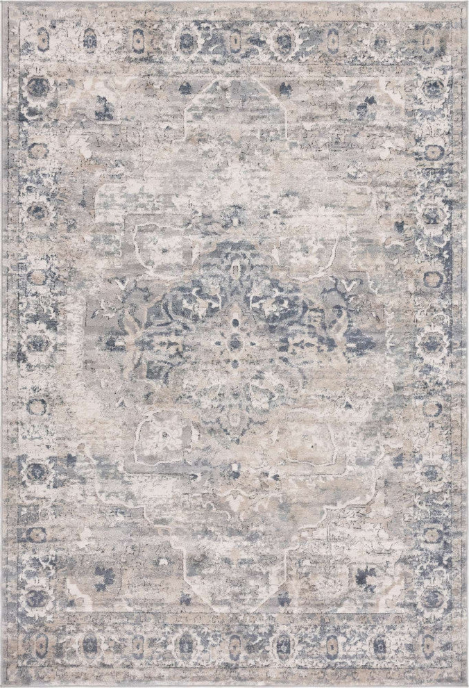 Unique Loom Ivory/Beige Canby Portland Area Rug, Ivory/Gray, 6'0x9'0