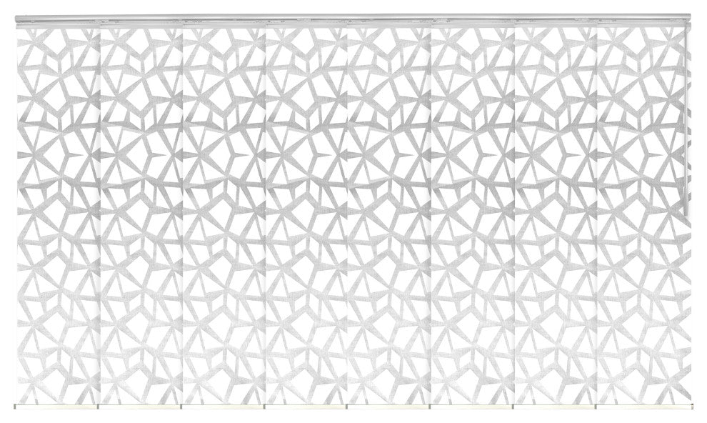Scattered 8-Panel Track Extendable Vertical Blinds 130-175"W