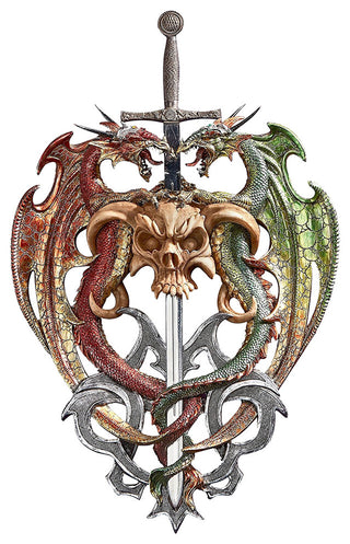Hell Bent Dragon Sword Protector Plaque