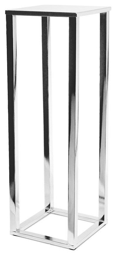 Electroplated Metal Stand, Silver, Large