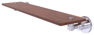 Washington Square 22" Solid Wood Shelf, Satin Chrome