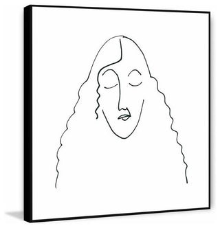 "Front Face" Floater Framed Painting Print on Canvas, 12"x12"