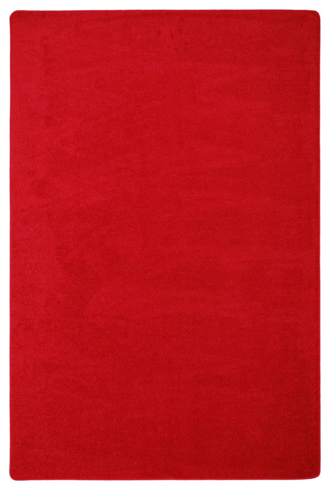 Endurance 6' x 9' Oval area rug, color Red