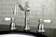 Kingston Brass Widespread Bathroom Faucet With Brass Pop-Up, Brushed Nickel