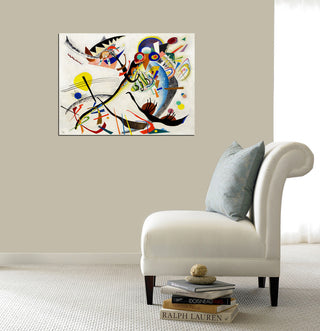 Epic Graffiti "Blue Segment" by Wassily Kandinsky Giclee Canvas Art, 12"x16"