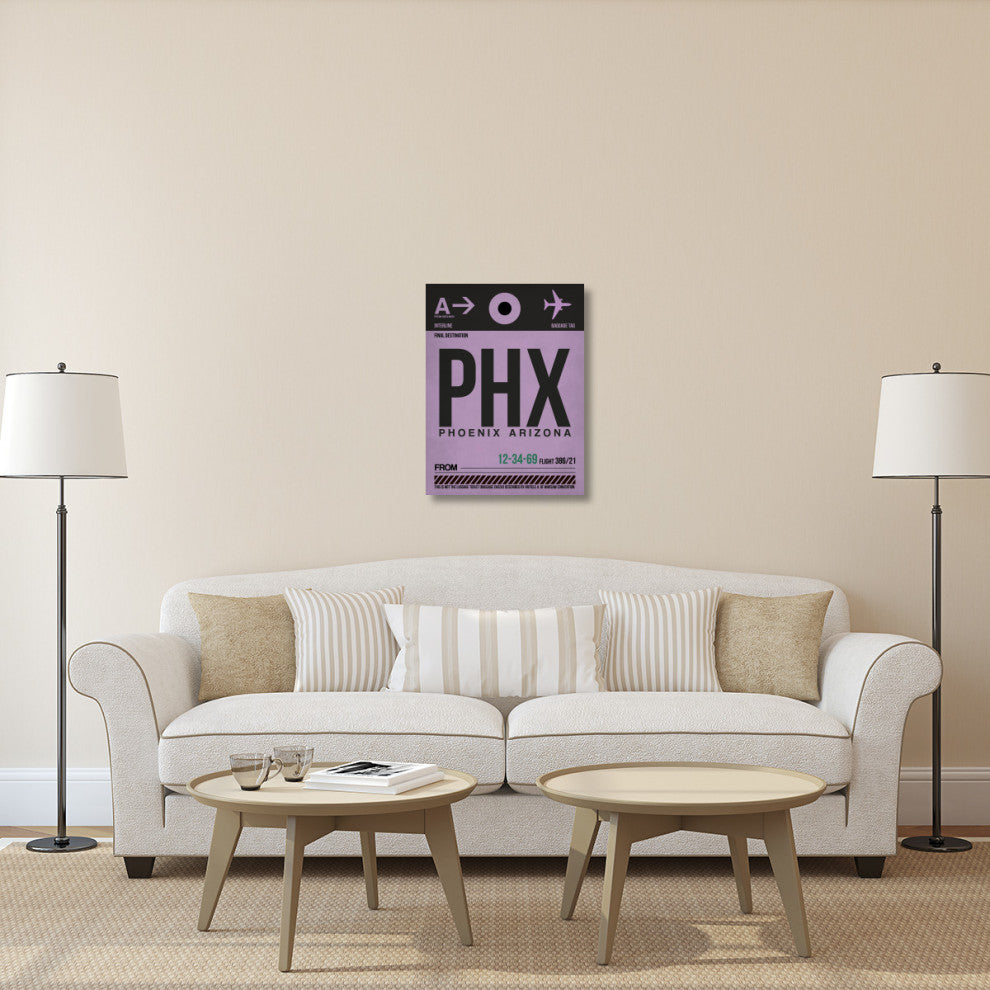 "PHX Phoenix Luggage Tag 1" Fine Art Print