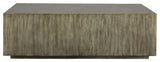 Uttermost Kareem Modern MDF Wood Coffee Table in Metallic Gray