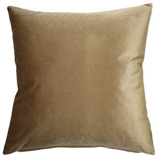 Pillow Decor - Corona Velvet Throw Pillow, Sable, 19"x19"