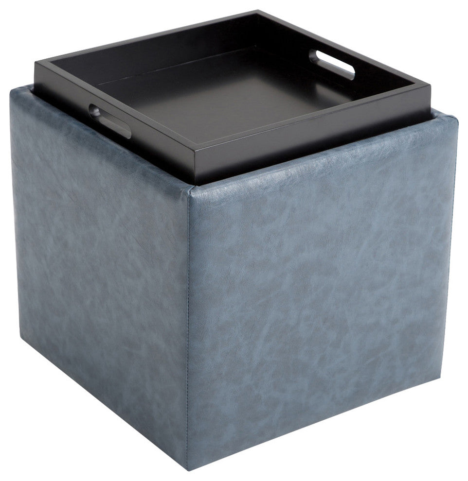 Rockwood Cube Storage Ottoman with Tray