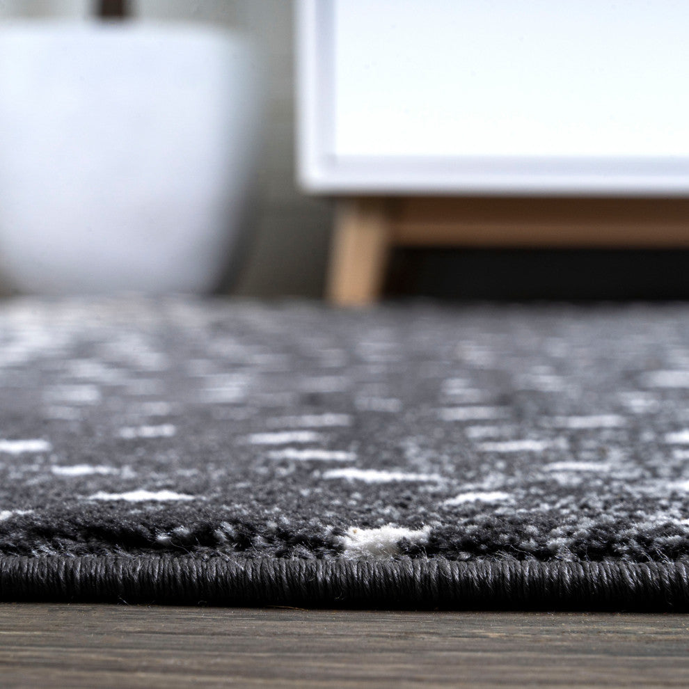 Antelope Modern Animal Black/Cream 2 ft. x 10 ft. Runner Rug
