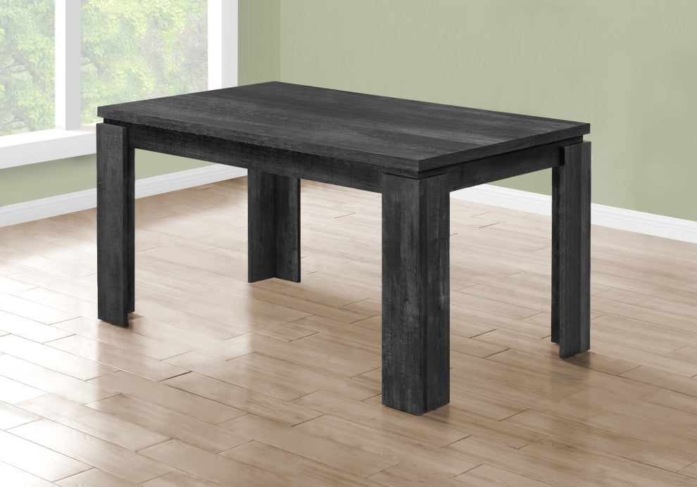 Dining Table, 60" Rectangular, Kitchen, Dining Room, Laminate, Black