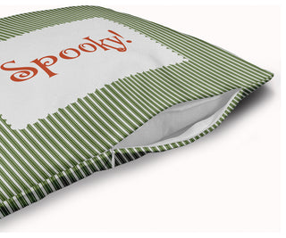 Halloween Spooky Ticking Accent Pillow With Removable Insert, Scallion, 18"x18"