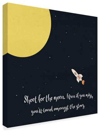 "Shoot for the Moon" by Tammy Kushnir, Canvas Art, 18"x18"