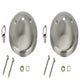 21523-12 Light Fixture Canopy Kit, 5" Dia., Brushed Nickel 2 Pack
